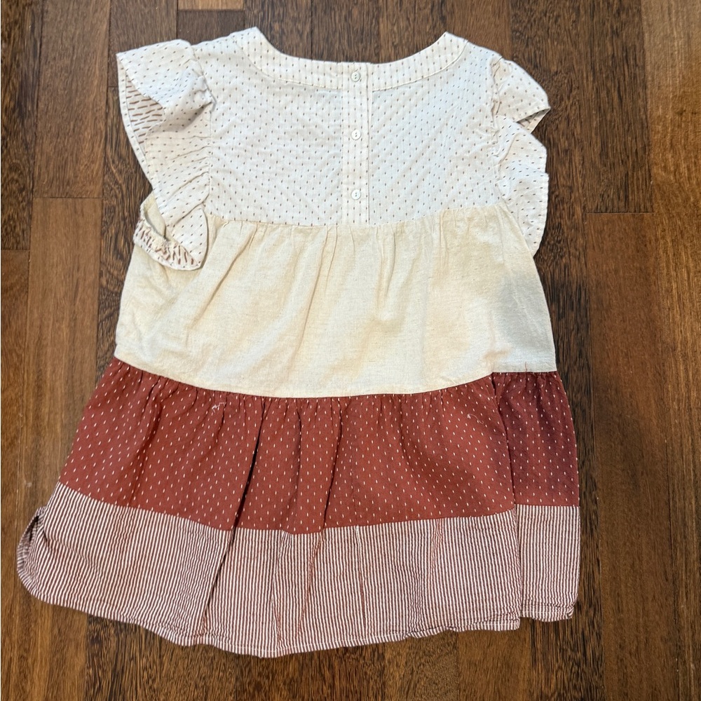 Entro Cream and Brown Polka Dot Dress - Picture 4 of 4